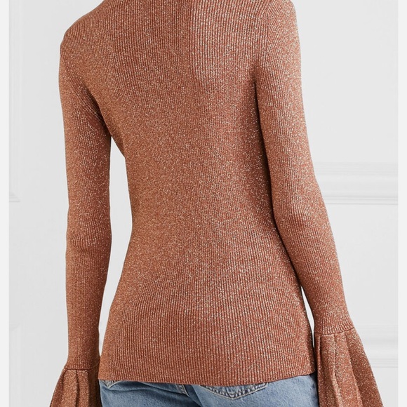 Carven Metallic Knit Turtleneck Sweater (Medium) - Picture 2 of 6